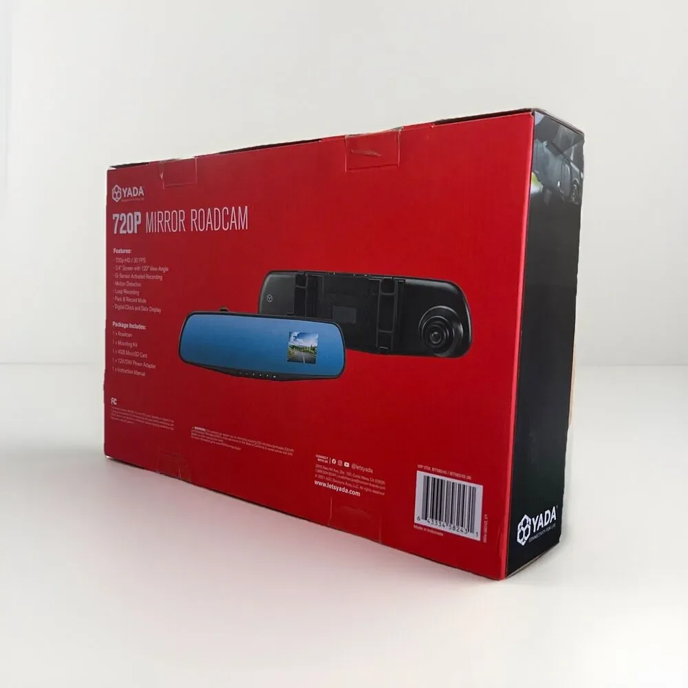 YADA Mirror Roadcam 720P HD & Rearview Mirror with 2.4